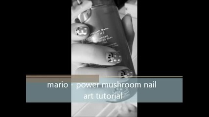 mario - power mushroom nail art tutorial