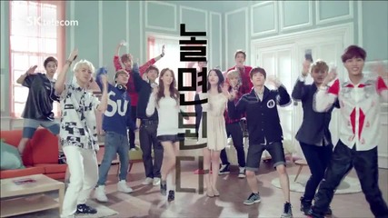 Exo [sktelecom #2] with Yoona (snsd) and Sulli (fx)