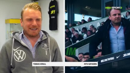 Бундеслига токшоу: Фен се превърна в знаменитост като замени съдия в мач от Бундеслигата