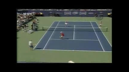 Ana Ivanovic And Martina Hingis Vs Andy Roddick and john cena 