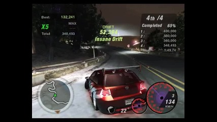 nfs underground 2 drift sus vowkswagen golf 4 tuned