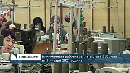 Минималната работна заплата става 650 лева от 1 януари 2021 година