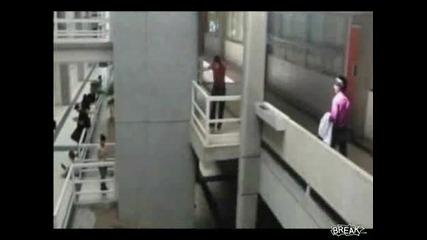 Parkour Jump Faceplant Off Second Floor 