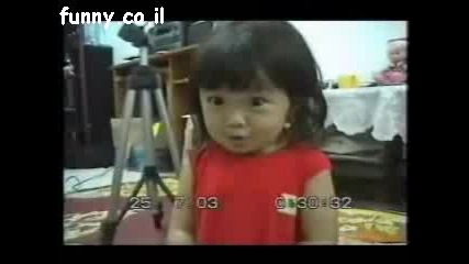 Little Cute Girl Singing