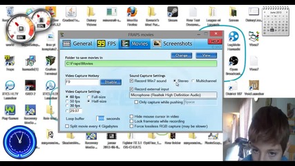 Как да си нагласите Fraps + Facecam xd