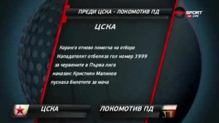 Преди ЦСКА - Локомотив Пд