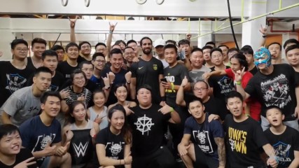 Seth Rollins hosts a CrossFit session in Shanghai