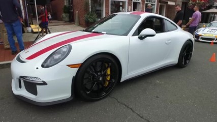 Porsches Dominate the New Canaan Cars and Coffee. My 911 Gts Joins the Fun