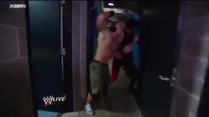 John Cena and Kane brawl all over the arena