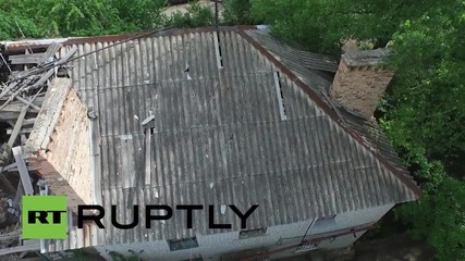 Ukraine: Drone footage captures shell damage in Gorlovka