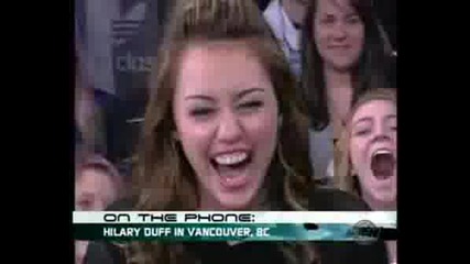 Miley Cyrus Gets A Call From Hilary Duff