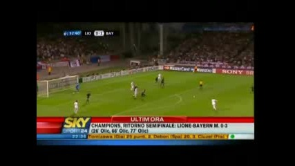 Олимпик Лион 0 - 3 Байерн Мюнхен ... Полуфинал, Реванш, Шампионска Лига 