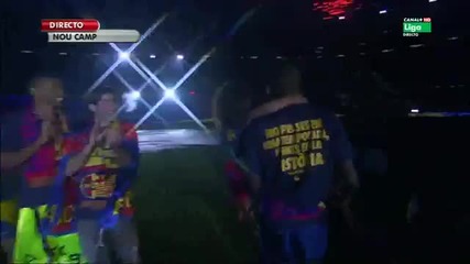 Barcelona Champions 2010 celebration