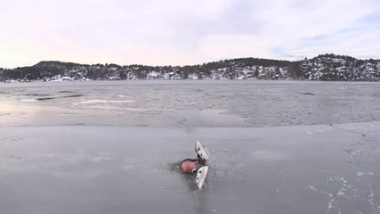 Кънки на лед и плуване в Норвегия ... 