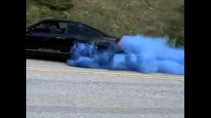 Blue Rolling Burnout 1988 Iroc