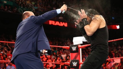 Paul Heyman and Brock Lesnar ambush Roman Reigns: Raw, Aug. 13, 2018