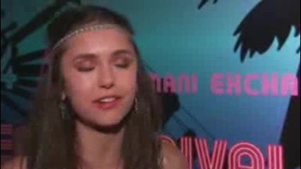 Nina Dobrev Ian Somerhalder at neon carnival party-armani exchange 16 april 2011