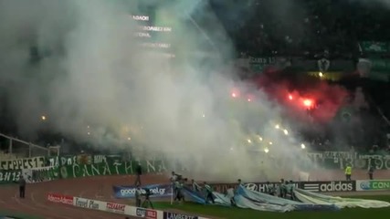 Panathinaikos - aek 3 - 1 (13 02 2011) Pyroshow In Green Hell 