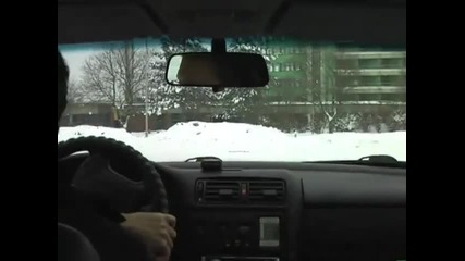 Така се кара на сняг - Opel Calibra 4x4 Turbo :)