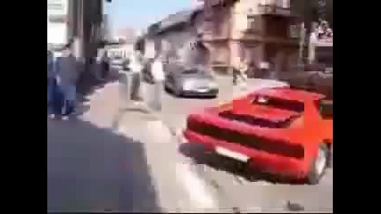 Идиотска катастрофа с Ferrari !!! 