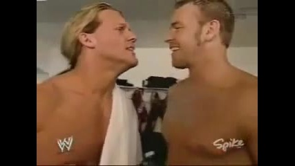 Chris Jericho Christian And Trish Stratus Backstage