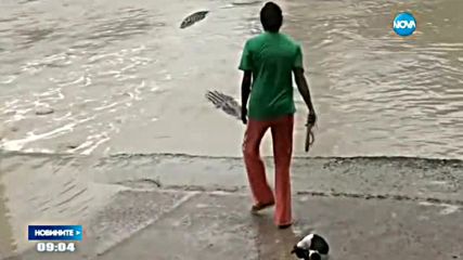 Жена прогони крокодил с джапанка