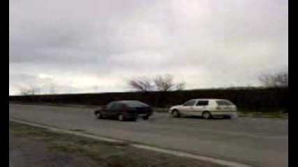 Renault 19 1.7mi 73hp vs Vw Golf Iii 1.6mi 75hp 