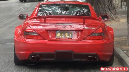 Red Mercedes Sl65 Amg Black Series
