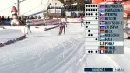 Биатлон. 2008 Масов Старт жени 9 кръг