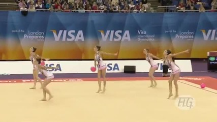 Испанските гимнастички направиха сложна хореография по време на Олимпийските игри в Лондон
