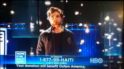 !!!rob Pattinson - hope for Haiti!!!!