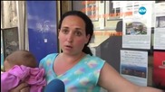 Тухла и мазилка паднаха върху бебе