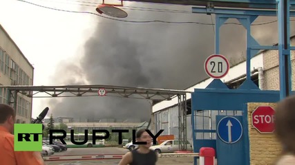 Russia: Helicopters battle massive fire at ZiL factory in Moscow