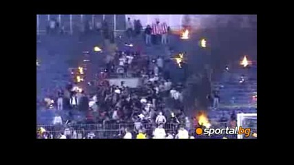Подпалиха Стадиона на Партизан Белград