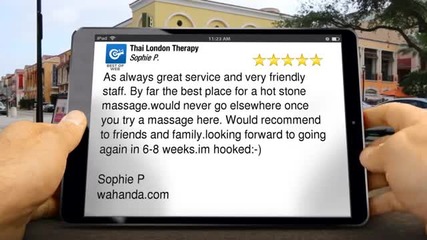 Best Thai Massage London Excellent 5 Star Review by Sophie P.