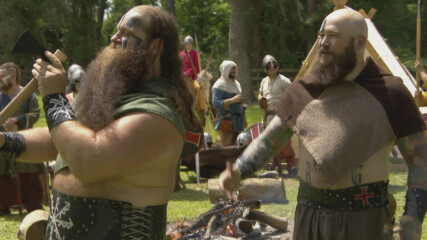 The Street Profits vs. The Viking Raiders – Axe Throwing Competition: Raw, May 18, 2020