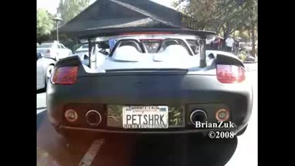Porsche Carrera Gt with Straight Pipes Rev and Accelerate 