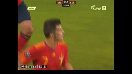 Liechtenstein Vs Spain 0 - 4 - David Villa Goal - September 3 2010 - Euro 2012 Qualifying - [hq]