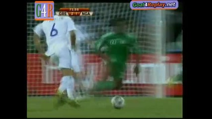 17.06.2010 Гърция - Нигерия 2:1 Гол на Василис Торосидис - Мондиал 2010 Юар 