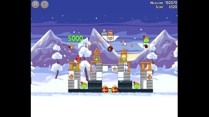 angry birds seasons- птицата се залепи за прашката