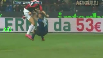 Ibrahimovic срита Materazzi - Интер 0 - 1 Милан 