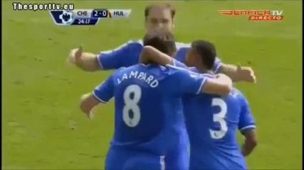Frank Lampard Страхотен гол срещу Hull city Tigers