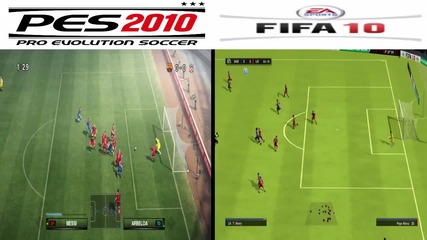 Pes 2010 vs Fifa 10 Split Screen Gameplay - Pc [hd - 720p]