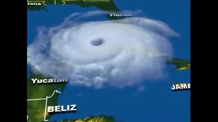 Урагана Густав ( компютърна виэуализация) 