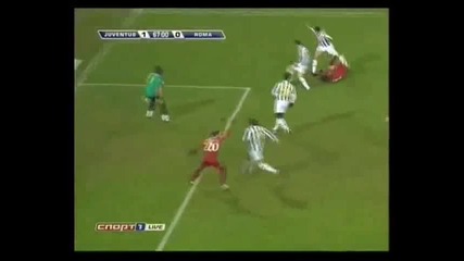 Гол в 93 - та минута съсече Ювентус срещу Рома 1:2 !!! 23.01.2010 