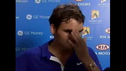 Australian Open 2009 : Федерер - Родик (интервю След Мача)