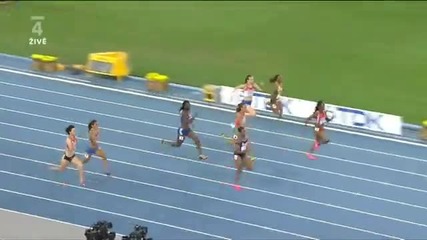 Ивет Лалова на финал на 100 м в Дегу