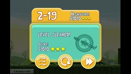 Angry Birds (level 2-19) 3 Stars