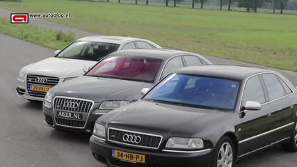 Audi S8: три поколения звук и шофиране!
