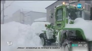 Сняг парализира северния японски остров Хокайдо